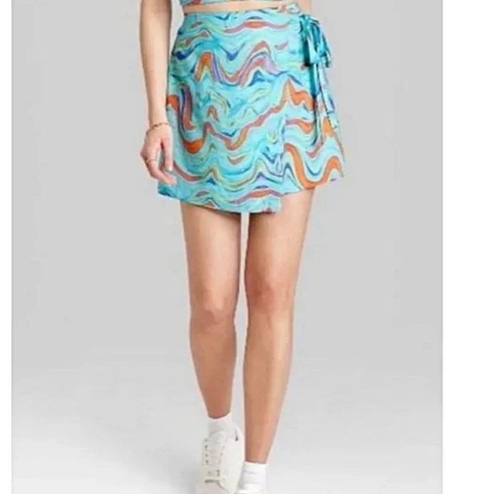 Wild Fable Space Dye Mini Wrap Skirt